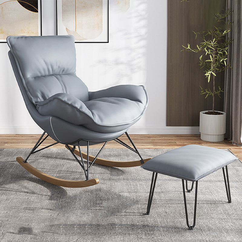 26.7" L x37.4"W x32.2"H Sewn Pillow Back Sled Chair for Living Room