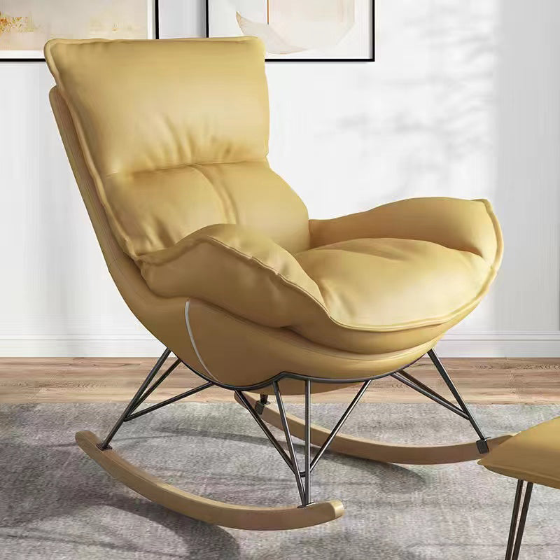 26.7" L x37.4"W x32.2"H Sewn Pillow Back Sled Chair for Living Room