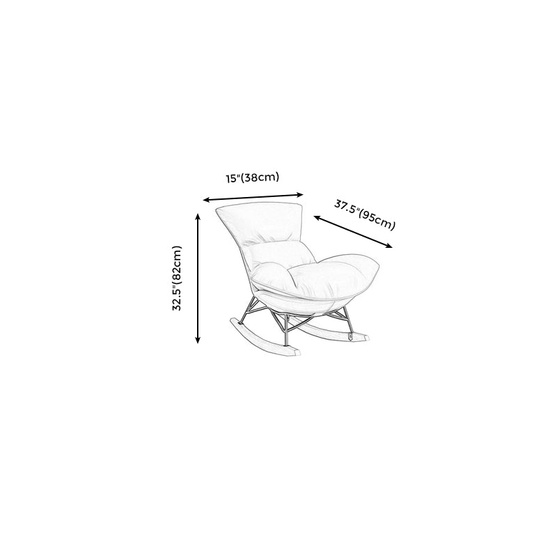 26.7" L x37.4"W x32.2"H Sewn Pillow Back Sled Chair for Living Room