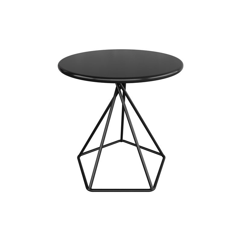 Modern Frame End Table Marble/metal Top Round Side Table for Living Room