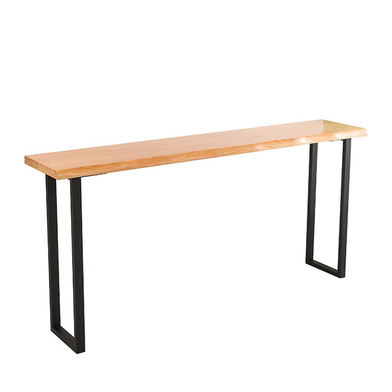 Rectangle Bar Dining Table Contemporary Bar Table with Black Sled Base