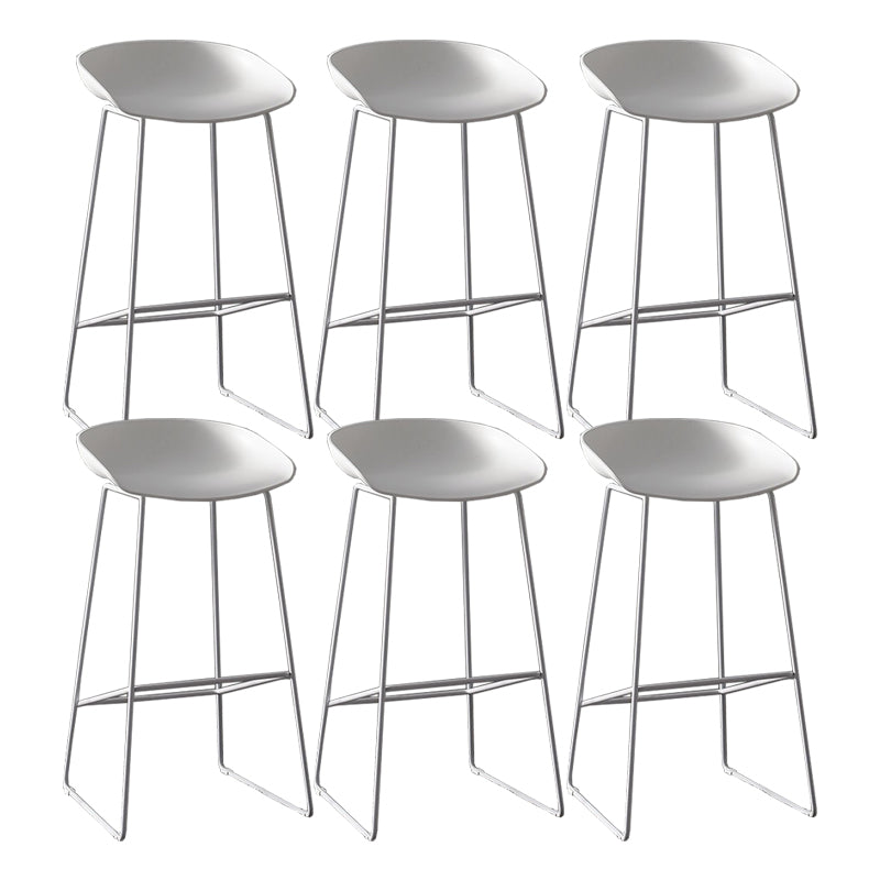 Modern Bar and Counter Stool Low Back Bar and Counter Stool with Sled Base
