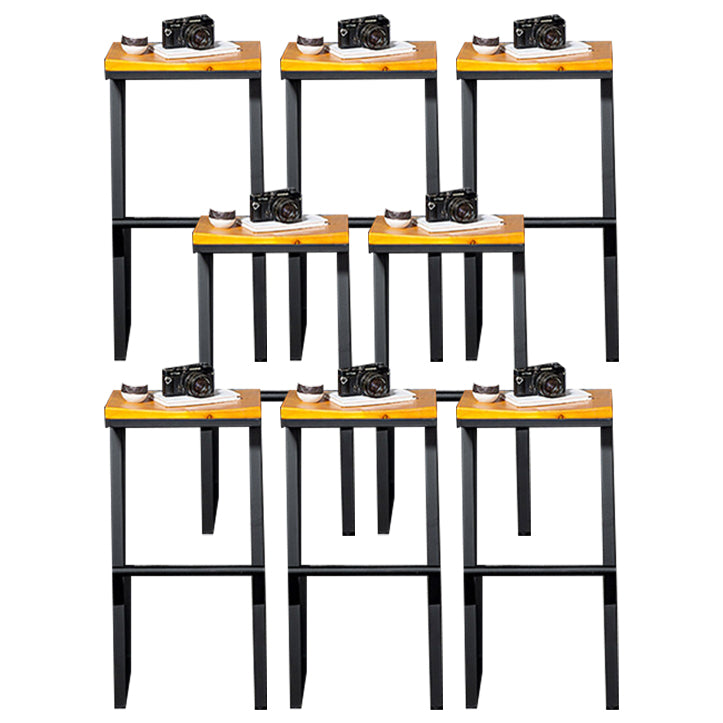 Industrial Square Counter & Bar Stool Metal Natural Counter Height Stool for Cafe