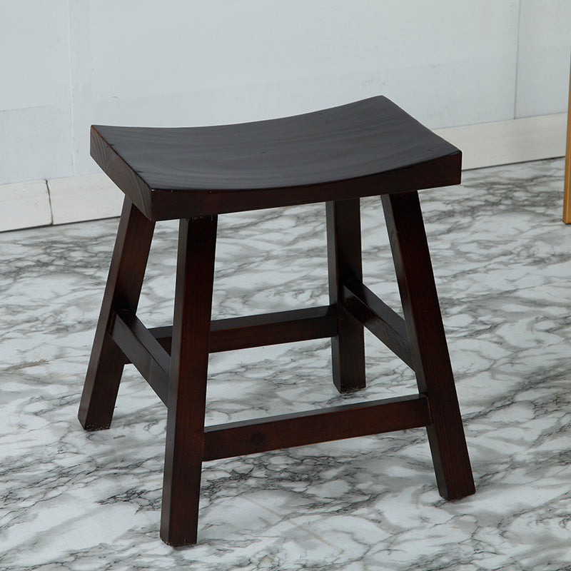 Contoured Seat Footrest Counter-height Stool Modern Solid Wood Counter and Bar Stool