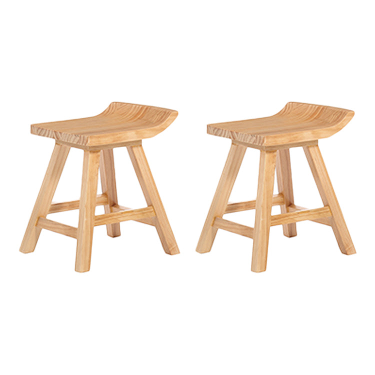 Restaurant Modern Simple Barstool Wood 4 Legs Bar Stool with Pedal