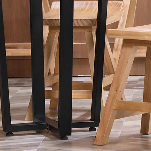 Restaurant Modern Simple Barstool Wood 4 Legs Bar Stool with Pedal