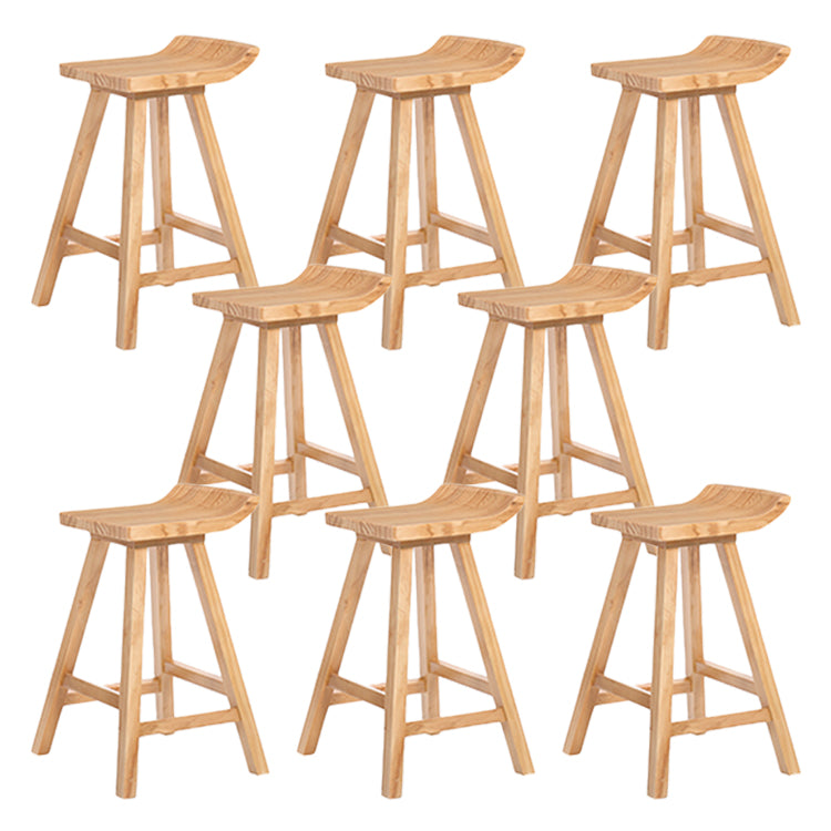 Restaurant Modern Simple Barstool Wood 4 Legs Bar Stool with Pedal