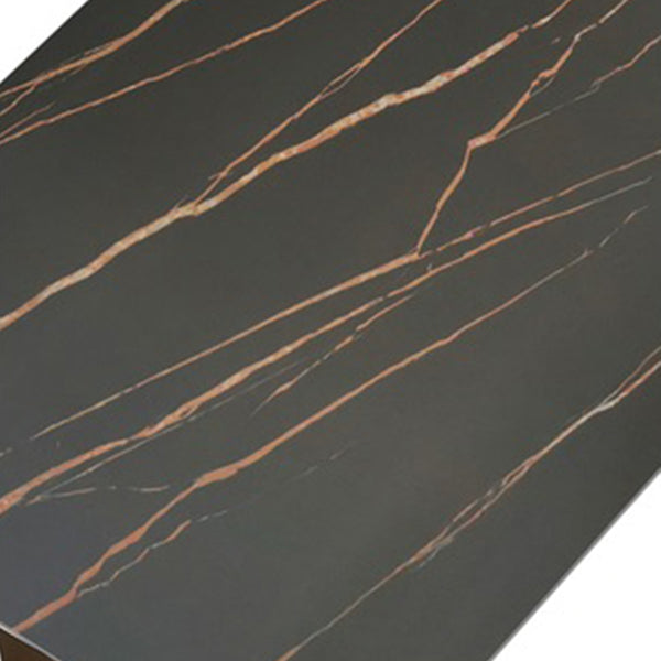 Sintered Stone Rectangle Dining Table Industrial Kitchen Table with 4 Legs