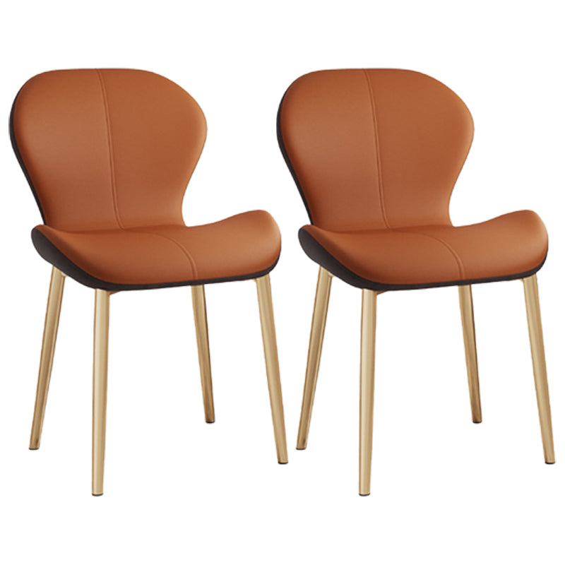 Indoor Modern Upholstered Dining Chair Matte Finish Solid Back Side Chair