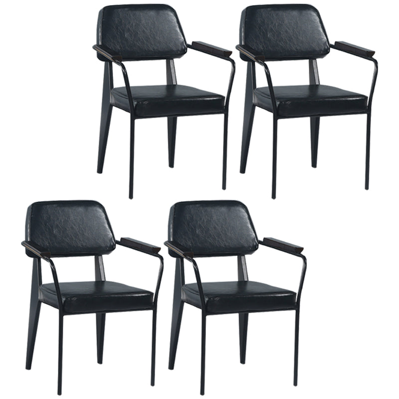 Metal Industrial Arm Chair Open Back Dining Kitchen Room Chair