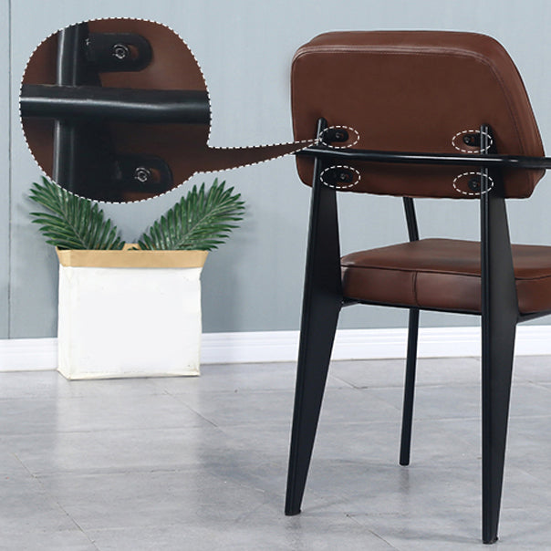 Metal Industrial Arm Chair Open Back Dining Kitchen Room Chair