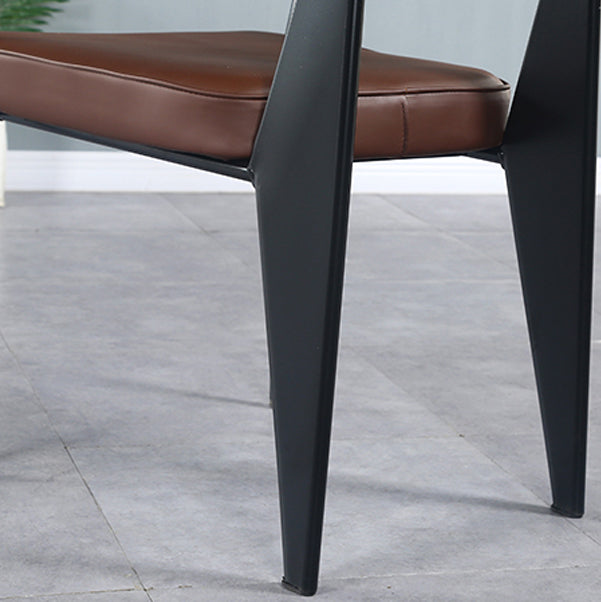 Metal Industrial Arm Chair Open Back Dining Kitchen Room Chair