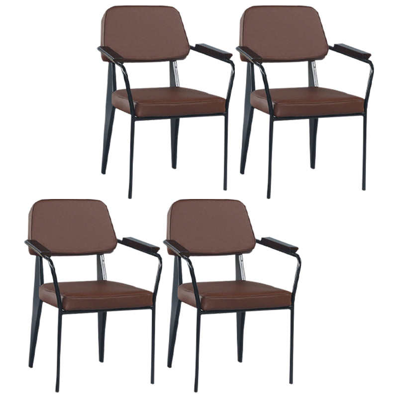 Metal Industrial Arm Chair Open Back Dining Kitchen Room Chair