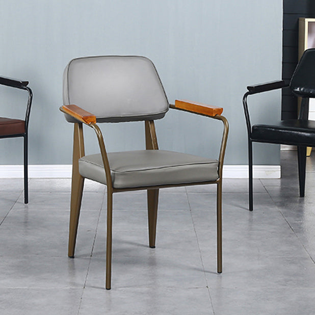 Metal Industrial Arm Chair Open Back Dining Kitchen Room Chair