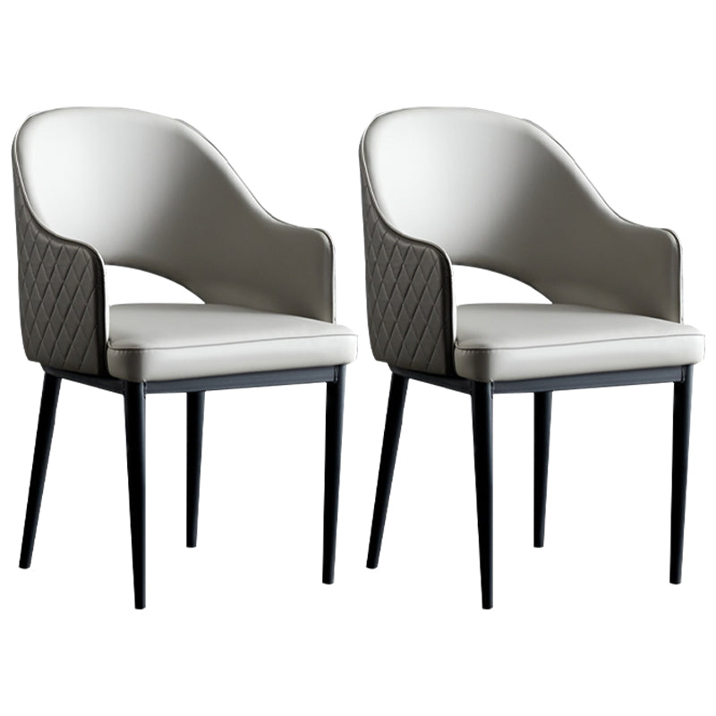 Industrial Dining Room Side Chairs Kitchen Open Back Chair with Arm