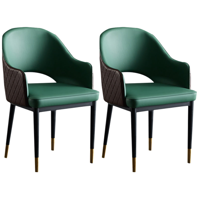 Industrial Dining Room Side Chairs Kitchen Open Back Chair with Arm