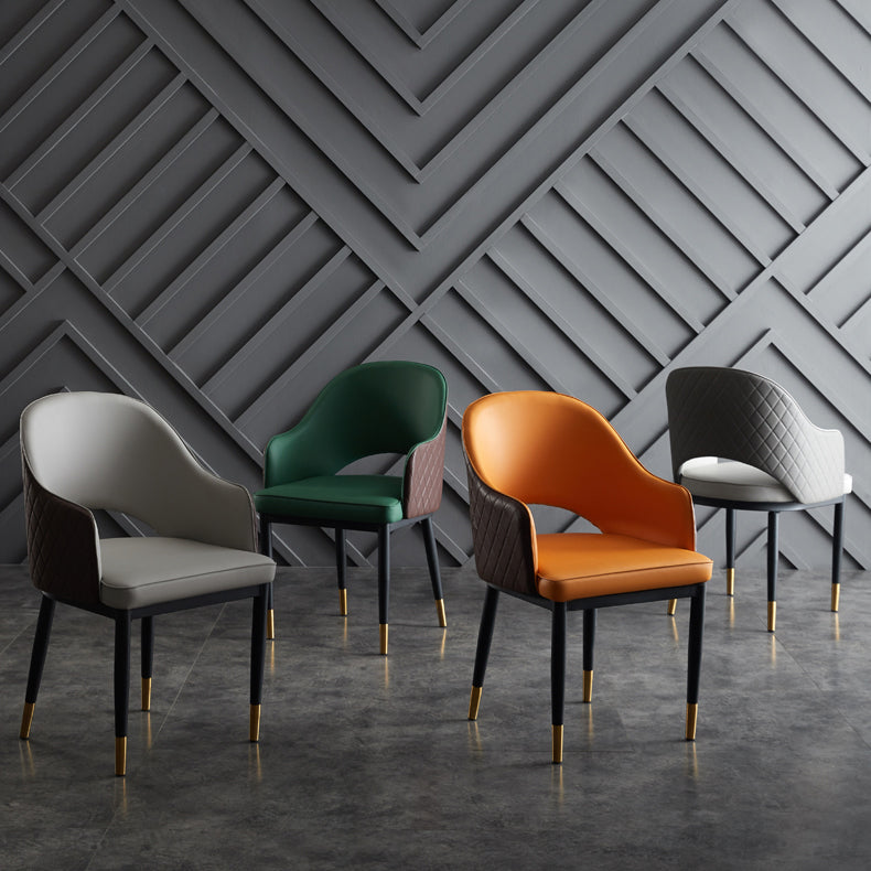 Industrial Dining Room Side Chairs Kitchen Open Back Chair with Arm