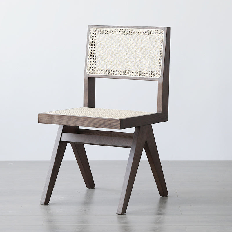 Traditional Dining Chair Wooden Open Back Side Chair for Home