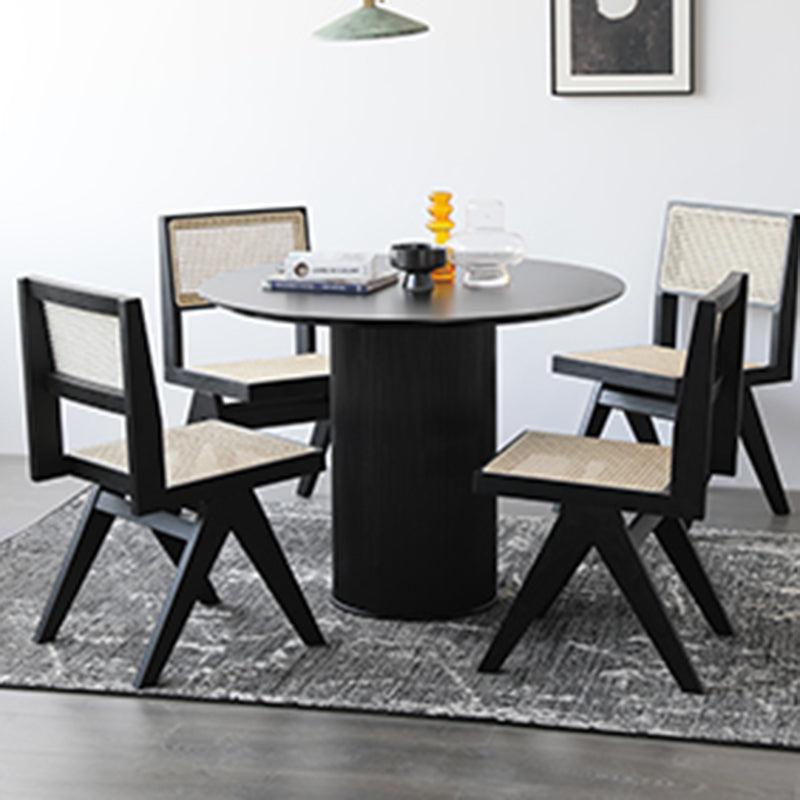 Traditional Dining Chair Wooden Open Back Side Chair for Home