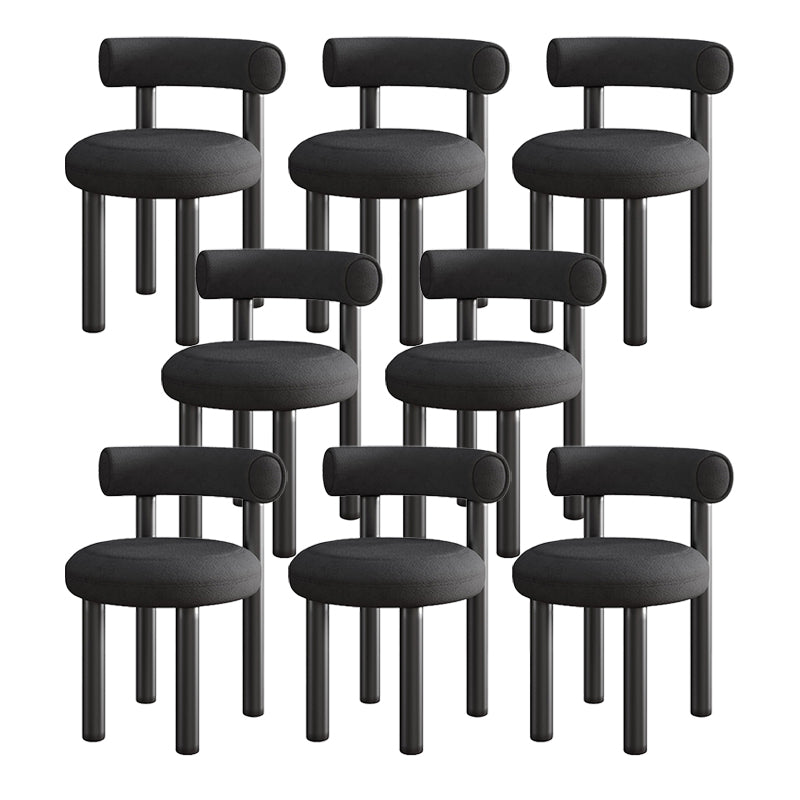 Contemporary Velvet Dining Armless Chair Metal Dining Chairs for Home Use