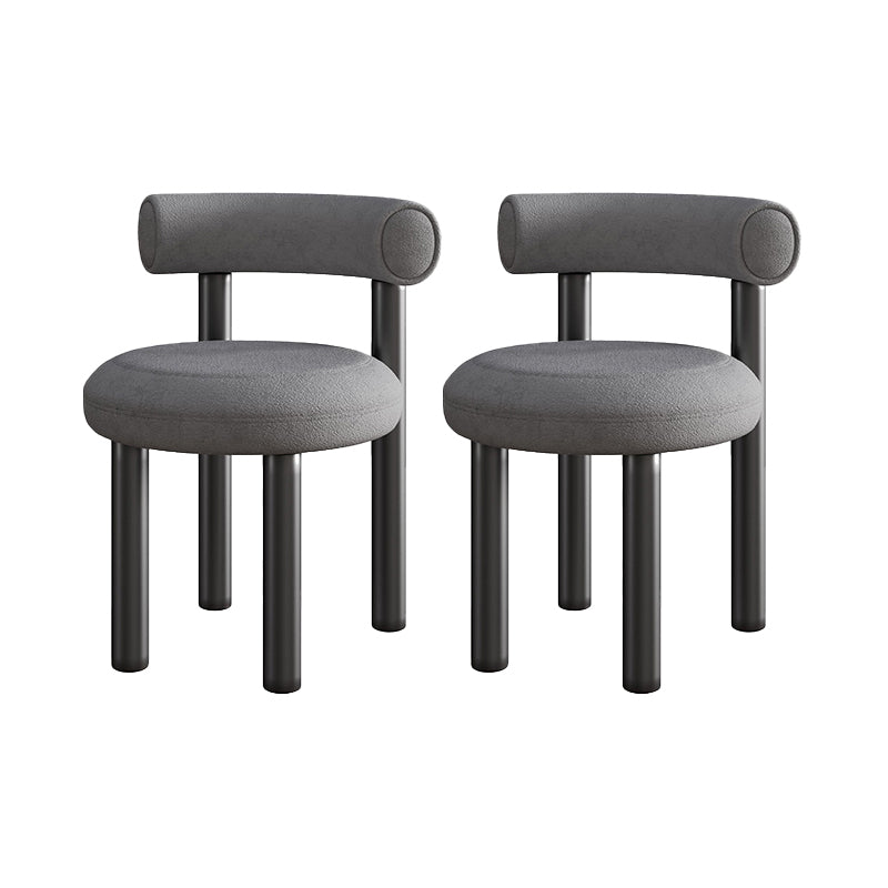 Contemporary Velvet Dining Armless Chair Metal Dining Chairs for Home Use
