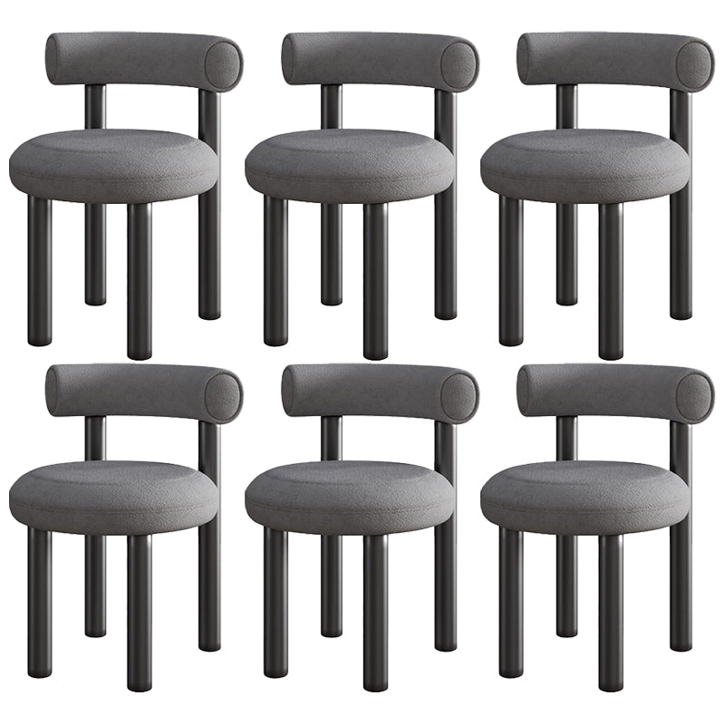 Contemporary Velvet Dining Armless Chair Metal Dining Chairs for Home Use