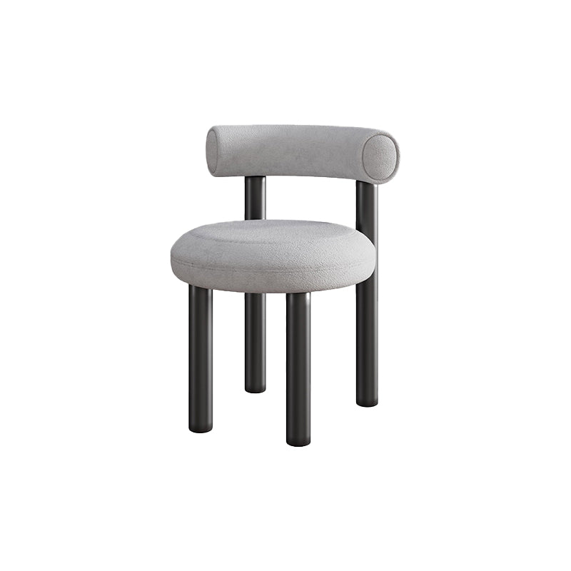 Contemporary Velvet Dining Armless Chair Metal Dining Chairs for Home Use