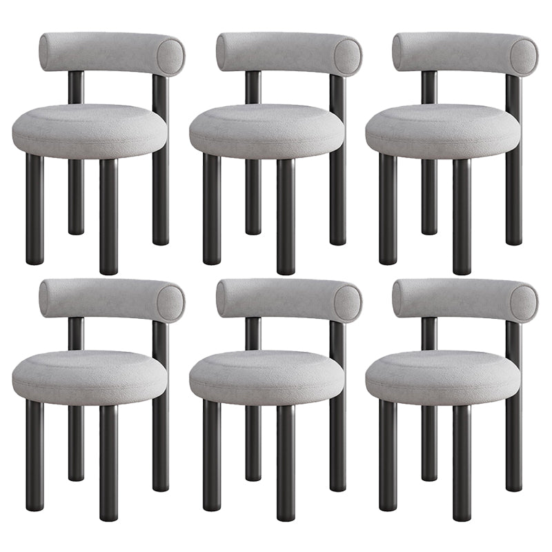 Contemporary Velvet Dining Armless Chair Metal Dining Chairs for Home Use