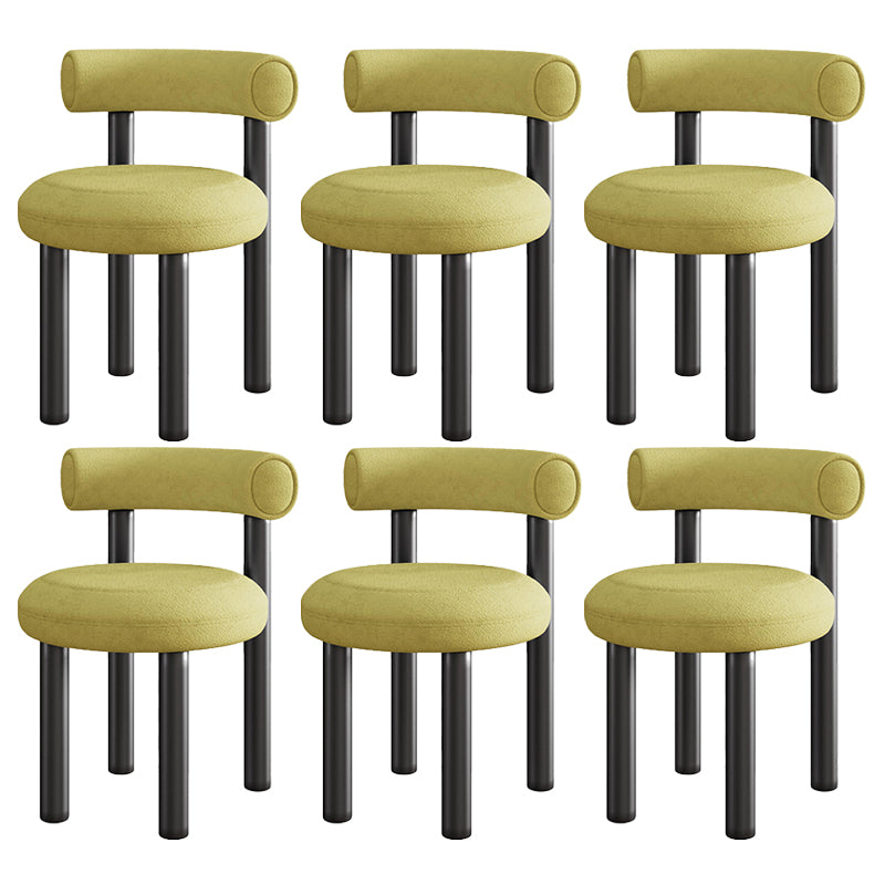Contemporary Velvet Dining Armless Chair Metal Dining Chairs for Home Use