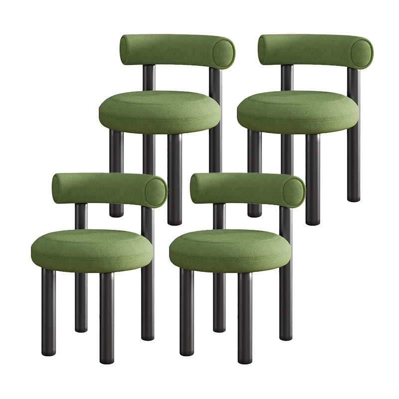 Contemporary Velvet Dining Armless Chair Metal Dining Chairs for Home Use