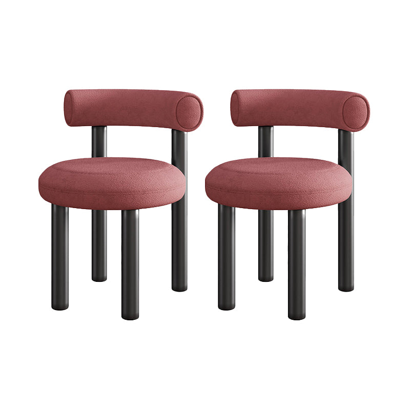 Contemporary Velvet Dining Armless Chair Metal Dining Chairs for Home Use
