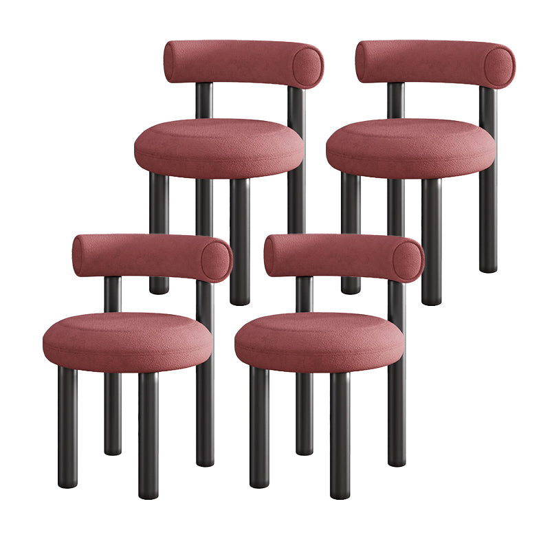 Contemporary Velvet Dining Armless Chair Metal Dining Chairs for Home Use