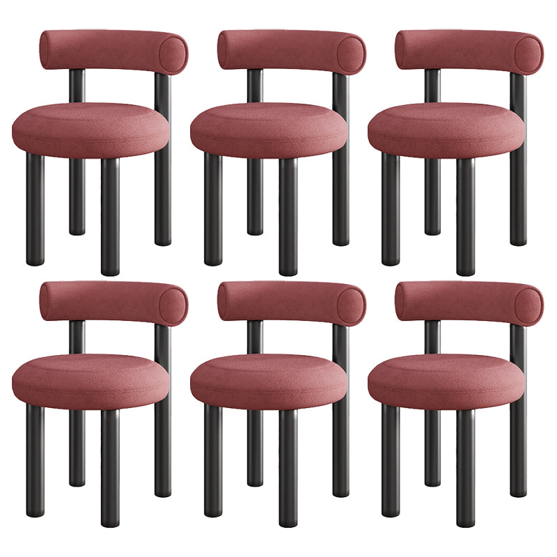 Contemporary Velvet Dining Armless Chair Metal Dining Chairs for Home Use