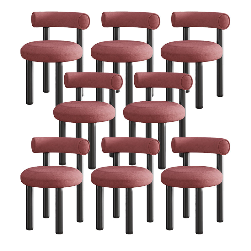 Contemporary Velvet Dining Armless Chair Metal Dining Chairs for Home Use