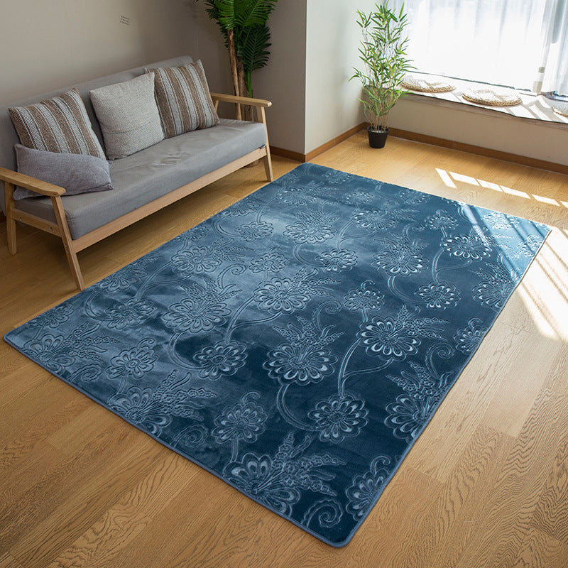 Dark Brown Diamond Rug Polyester Modern Rug Washable Rug for Drawing Room
