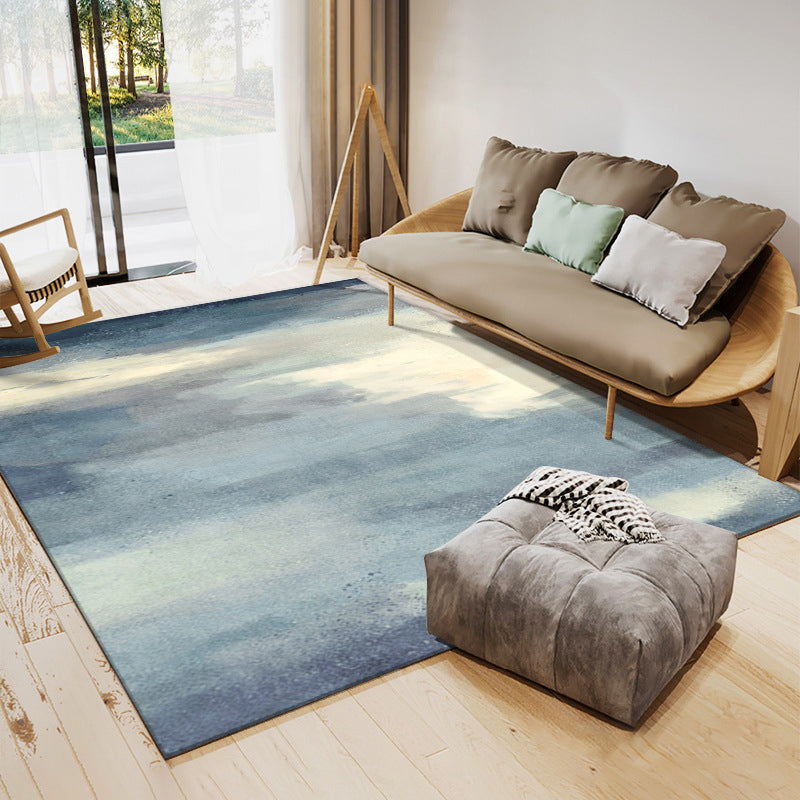 Light Yellow Graphic Carpet Polyester Simple Carpet Washable Carpet for Home Decor