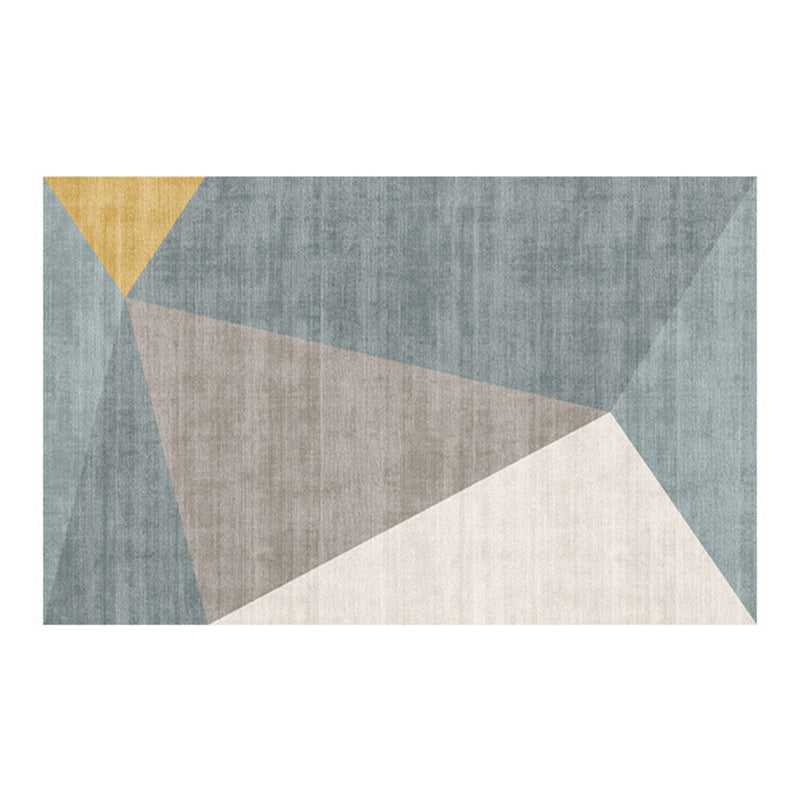 Beige Modern Carpet Polyester Line Carpet Non-Slip Backing Carpet for Drawing Room
