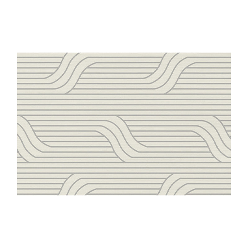 Gray Modern Carpet Polyester Semicircle Carpet Washable Carpet for Home Decor