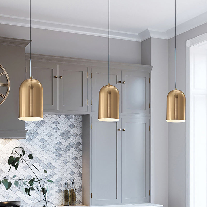 POST MODERNA LIGHT SOSPENSIONE A 1 TADA CON IMPOSSO LAMPAGGIO DI CANDANTE GOLDO GOLD METALE SU