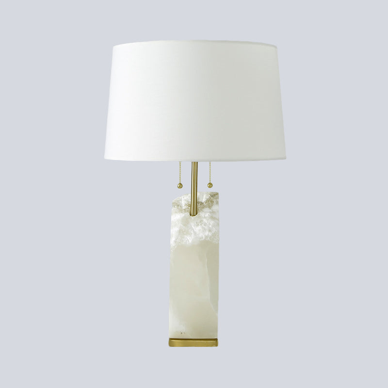 Modernisme 1 tête de chevet de tête lampe à tambour blanc livre Light avec de l'ombre en tissu