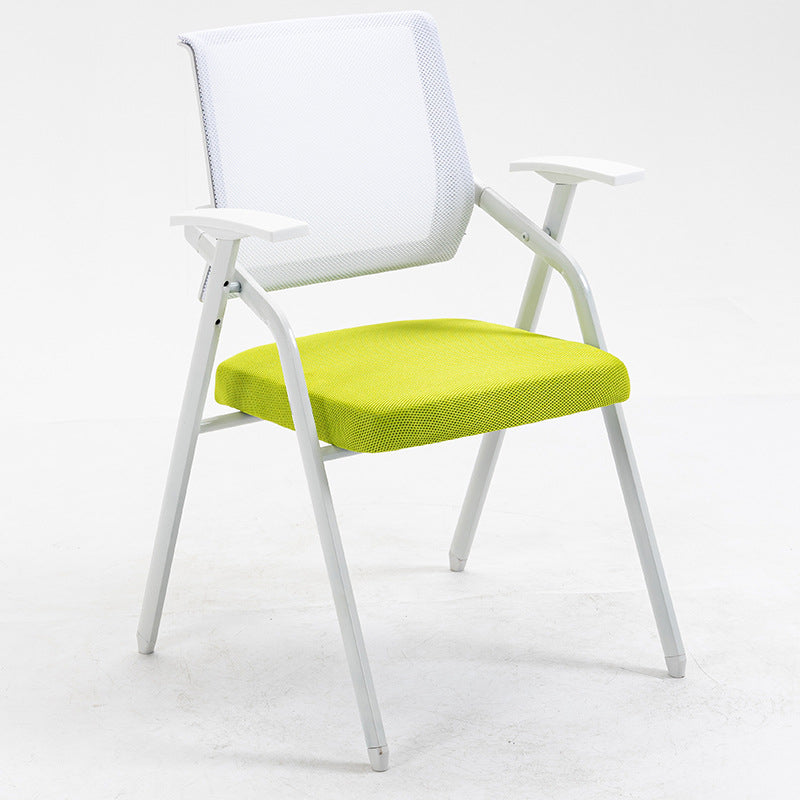 Modern Office Chair with Arms Mid Back Conference Chair with White Frame