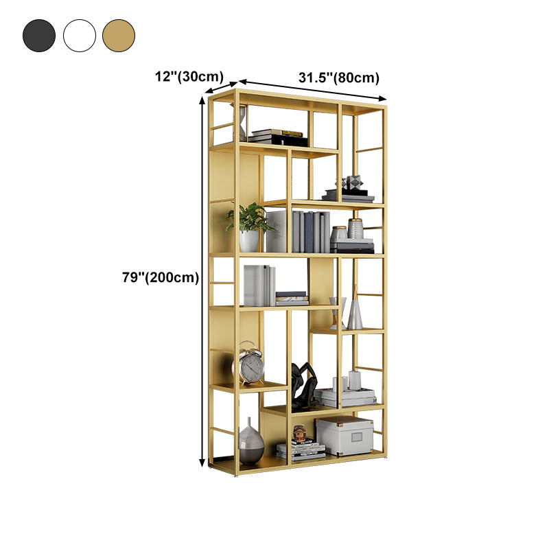 11.81"W Bookcase Contemporary Style Open Back Bookshelf for Home Office
