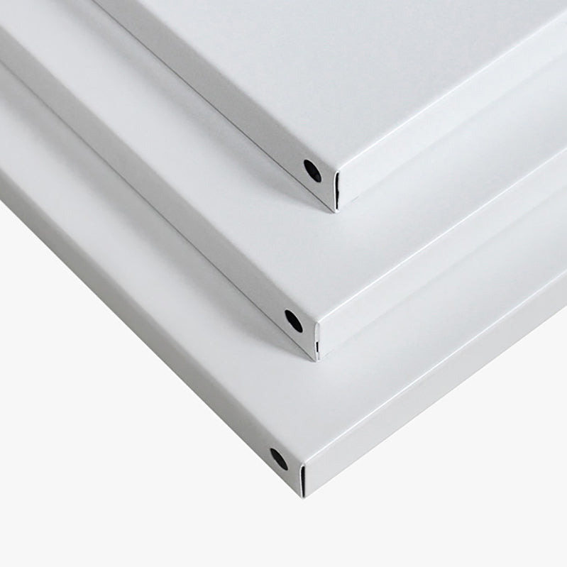 Modern Style Bookshelf 3-shelf Open Back Metal Bookcase for Home