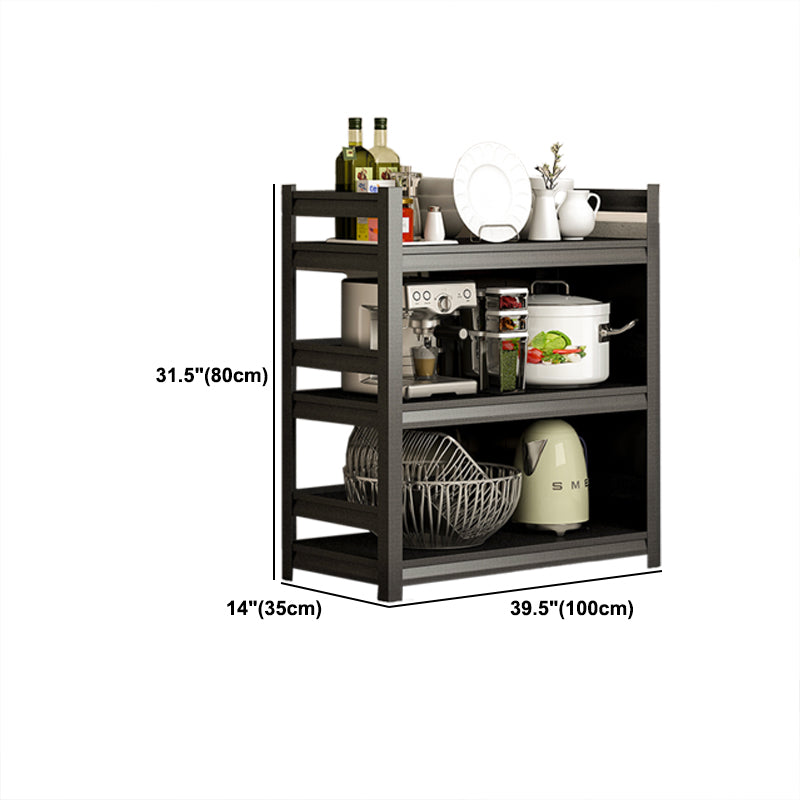 Modern Style Bookshelf 3-shelf Open Back Metal Bookcase for Home