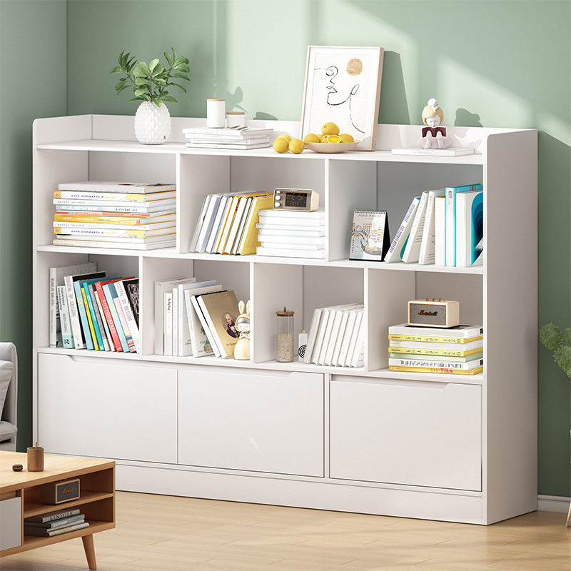 Standard Bookshelf With Doors Contemporary Bookcase for Study Room