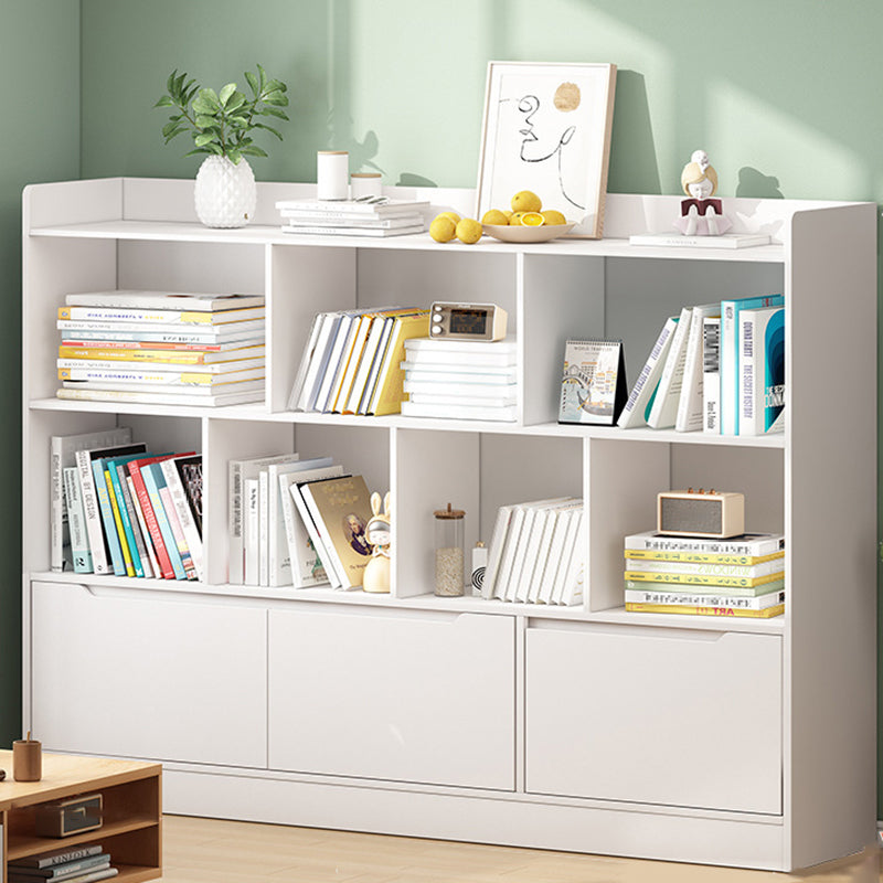 Standard Bookshelf With Doors Contemporary Bookcase for Study Room