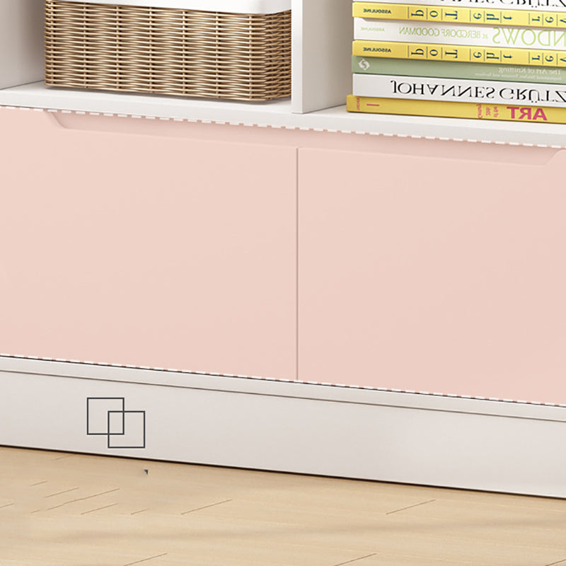 Standard Bookshelf With Doors Contemporary Bookcase for Study Room