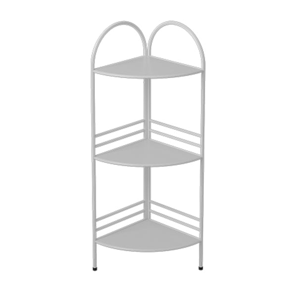 Modern Style Corner Bookshelf Open Back Metal Bookcase for Home