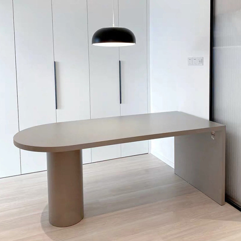 Wood Top and Wood Pedestal Dining Table Contemporary Bar Table for Island