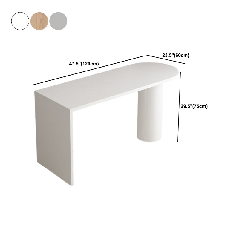 Wood Top and Wood Pedestal Dining Table Contemporary Bar Table for Island